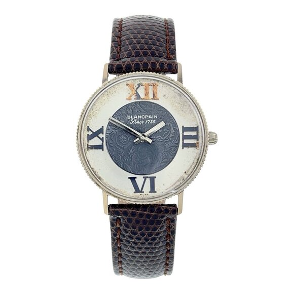 Blancpain Vintage 18k White Gold Silver Dial 33mm Manual Wind Men's Watch - Picture 1 of 8